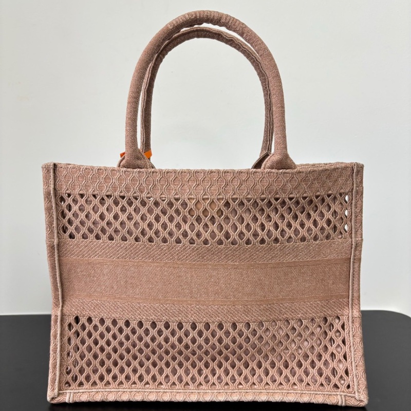 Dior Book Tote 裸色鏤空手提包37*27.5 *16.5 99新配件保卡塵袋-4