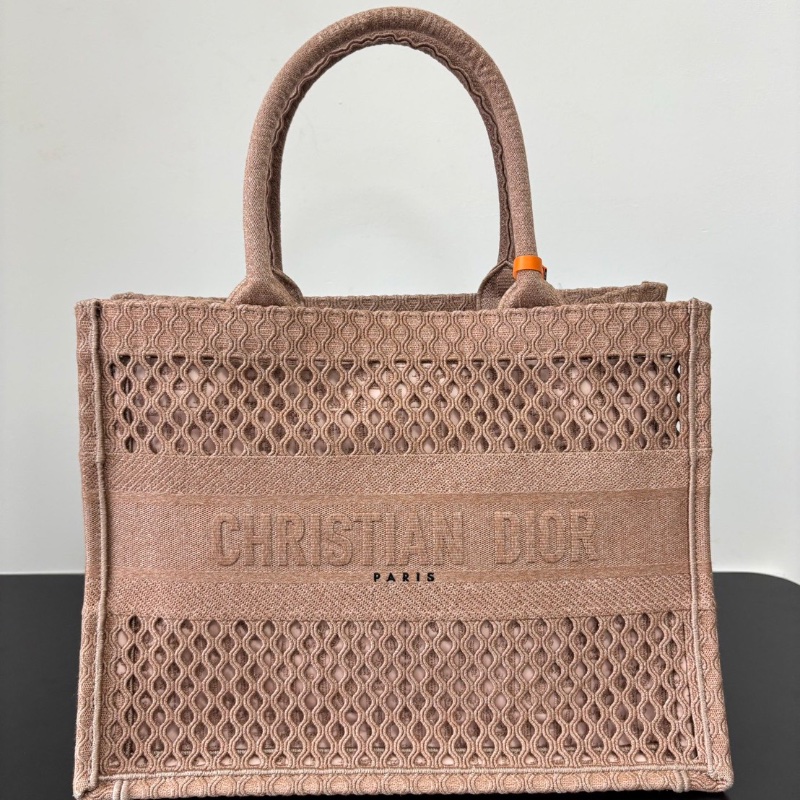 Dior Book Tote 裸色鏤空手提包37*27.5 *16.5 99新配件保卡塵袋-6