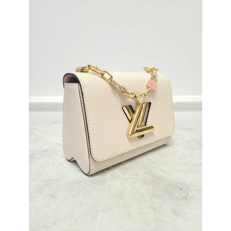 【包稅】LOUIS VUITTON 石英白金琺瑯吊墜扭紋單肩包-2