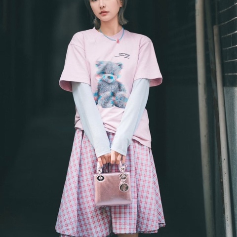 DIOR 紫色稀有皮 三格黛妃手提肩背斜背包17*15*7 98新配件:塵袋