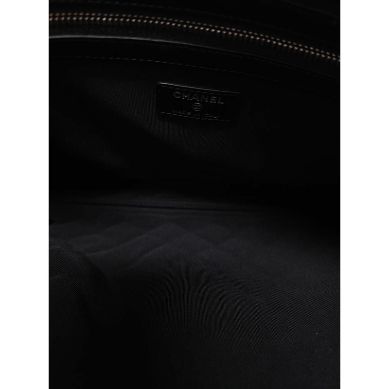 【包稅】CHANEL 黑色羊皮銀色火箭吊墜經典手拿包（大號）-5