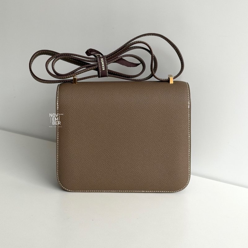 全新有購證🤎 Hermès 愛馬仕 Mini Constance 康康大象灰金釦-6