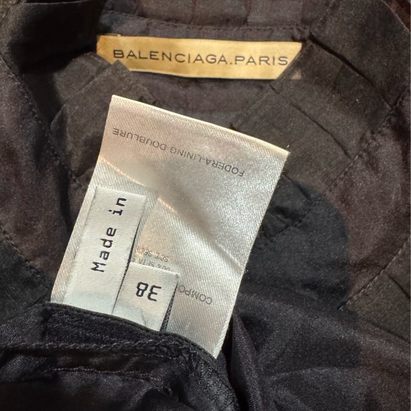《新歡舊愛》近新巴黎世家BALENCIAGA黑色絲質背心襯衫-2
