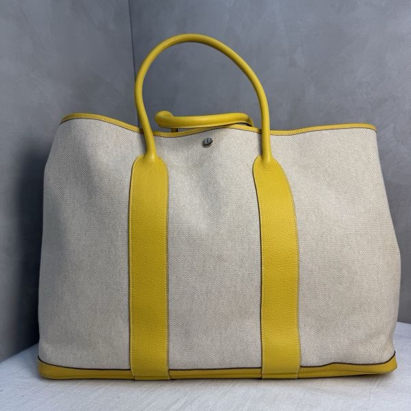 Hermès Garden Party 花園系列 鵝黃色托特包-3
