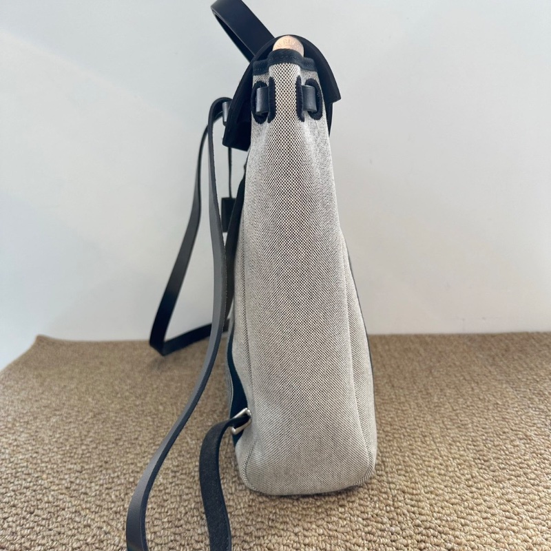 Hermes herbag竪版後背包黑灰色31*38*10 98新配件塵袋-4