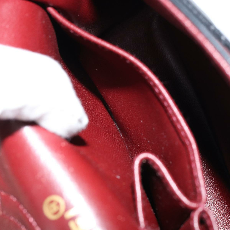 【日本直送】香奈兒 (CHANEL) 絎縫鏈條單肩包，羊皮材質，黑色，金色雙C標誌，貨號 145576AV-22