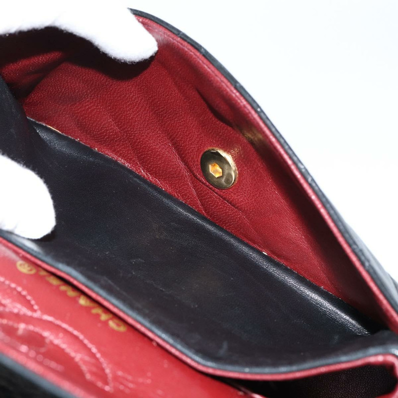 【日本直送】香奈兒 (CHANEL) 絎縫鏈條單肩包，羊皮材質，黑色，金色雙C標誌，貨號 145576AV-23