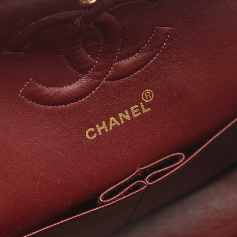 香奈兒 (CHANEL) Matelasse W 翻蓋單肩包，羊皮材質，黑色，二手，女士款，金色五金-3