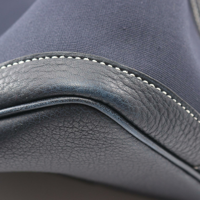 愛馬仕 Garden party PM 手提包 I Toile officier Negonda 藍色靛藍 二手 SHW-6