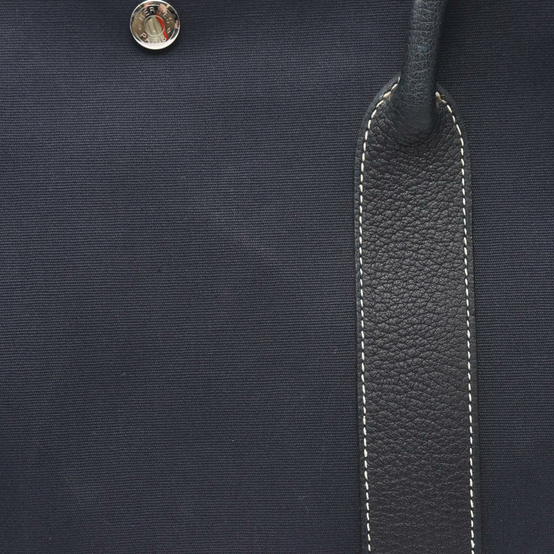 愛馬仕 Garden party PM 手提包 I Toile officier Negonda 藍色靛藍 二手 SHW-8