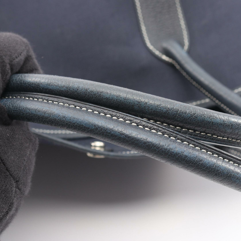 愛馬仕 Garden party PM 手提包 I Toile officier Negonda 藍色靛藍 二手 SHW-9