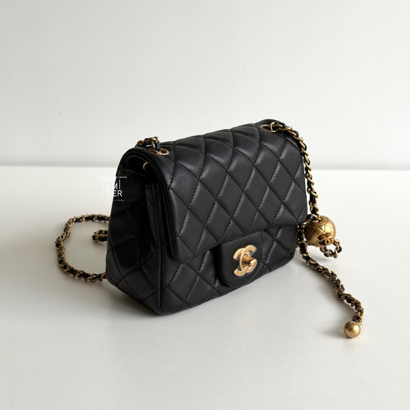 閒置新🫰🏻 天菜經典款🖤 Chanel 香奈兒 金球方胖子 保卡款-1