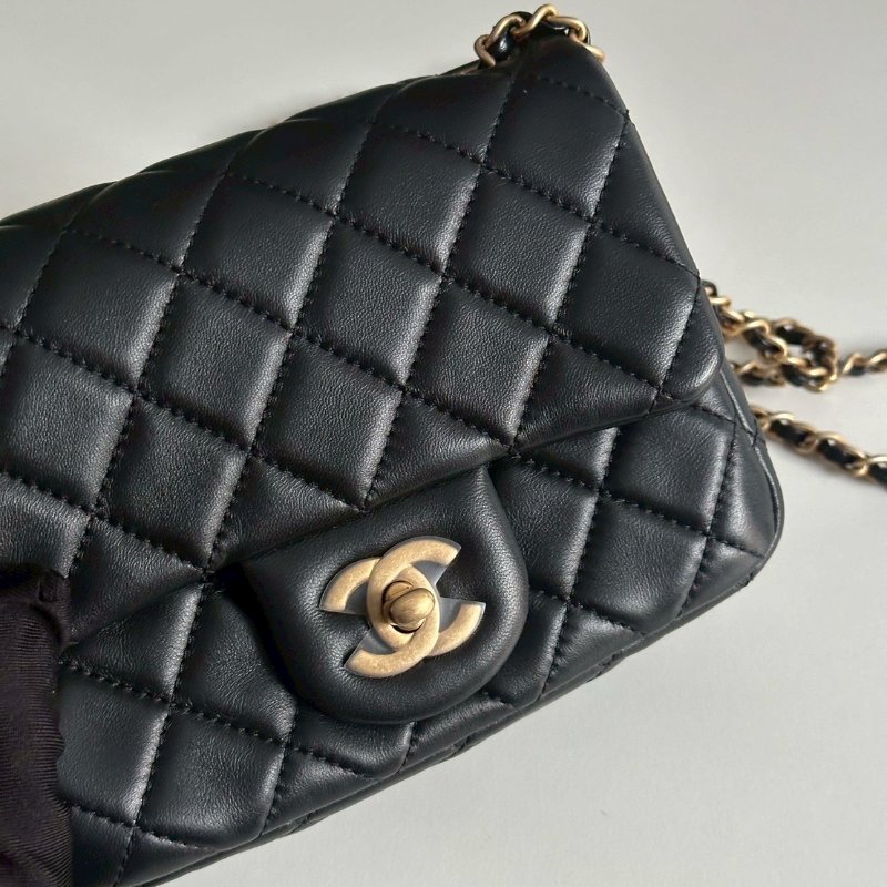 閒置新🫰🏻 天菜經典款🖤 Chanel 香奈兒 金球方胖子 保卡款-7