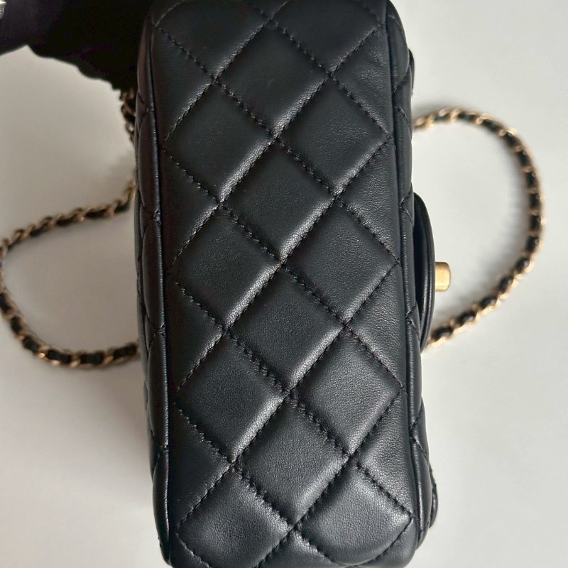 閒置新🫰🏻 天菜經典款🖤 Chanel 香奈兒 金球方胖子 保卡款-10