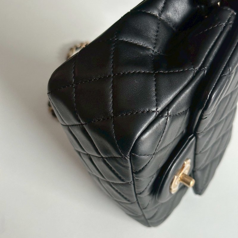 閒置新🫰🏻 天菜經典款🖤 Chanel 香奈兒 金球方胖子 保卡款-11