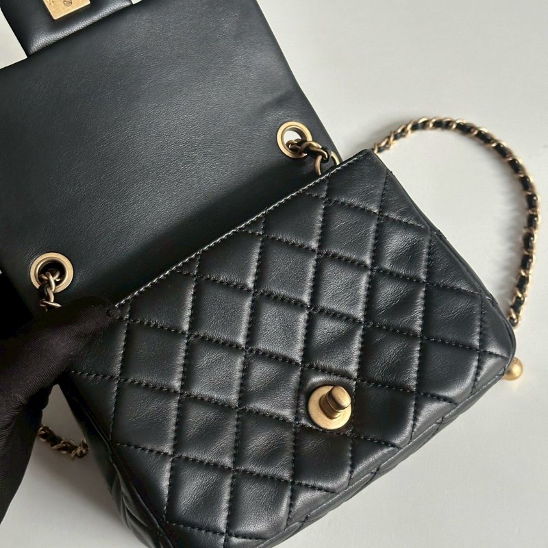 閒置新🫰🏻 天菜經典款🖤 Chanel 香奈兒 金球方胖子 保卡款-12