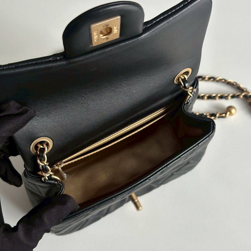 閒置新🫰🏻 天菜經典款🖤 Chanel 香奈兒 金球方胖子 保卡款-14