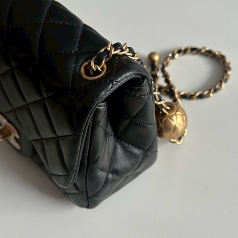 閒置新🫰🏻 天菜經典款🖤 Chanel 香奈兒 金球方胖子 保卡款-16