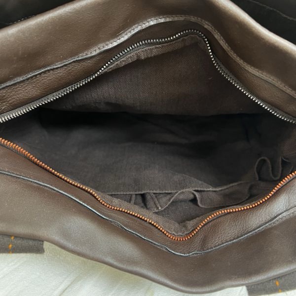 Hermès 中古咖色手提肩背包-11