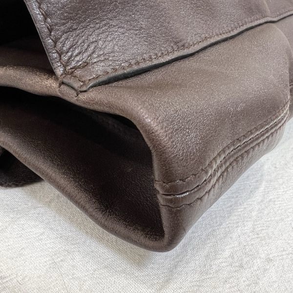 Hermès 中古咖色手提肩背包-17