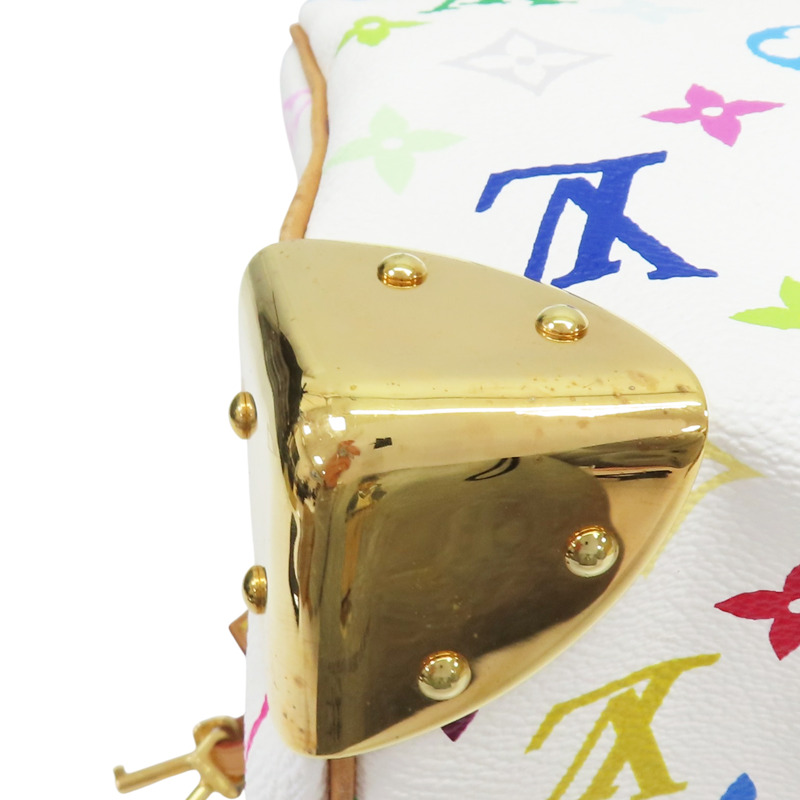 白彩 原花帆布 Speedy 30 波士頓包 手提包【LOUIS VUITTON LV 路易威登】 M92643-10