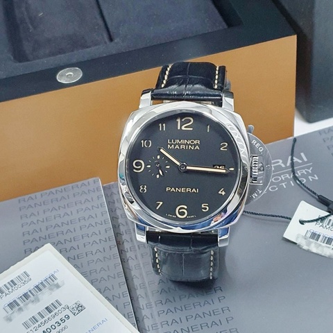 【大眾名錶】PANERAI 沛納海 PAM00359 LUMINOR 1950系列 黑面 三明治面盤 小秒針 2012/04