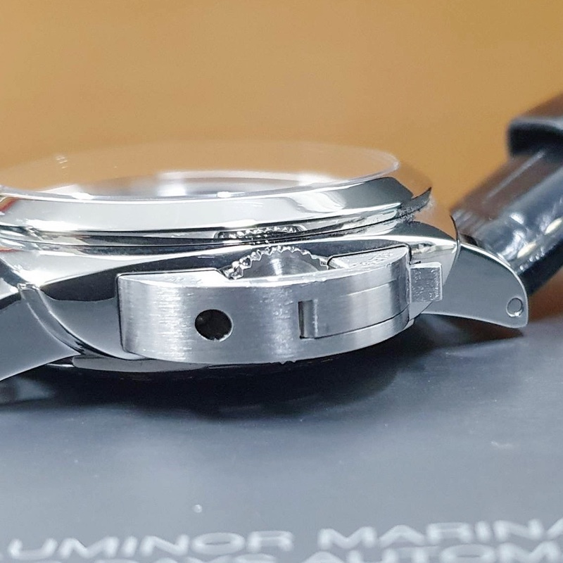 【大眾名錶】PANERAI 沛納海 PAM00359 LUMINOR 1950系列 黑面 三明治面盤 小秒針 2012/04-5