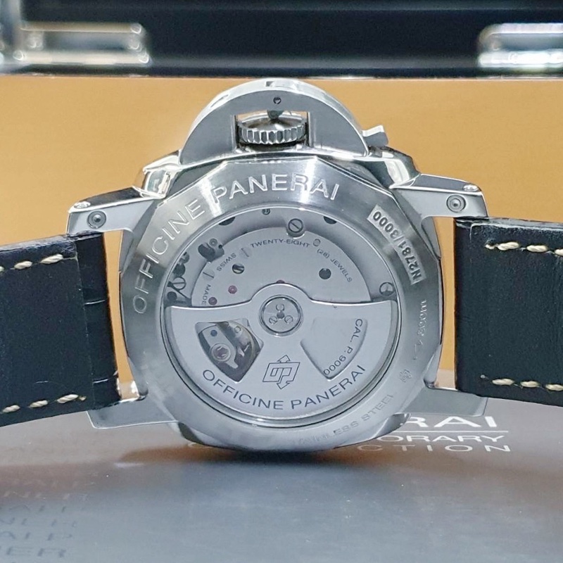 【大眾名錶】PANERAI 沛納海 PAM00359 LUMINOR 1950系列 黑面 三明治面盤 小秒針 2012/04-6