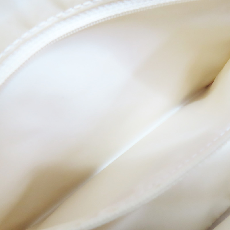 白色 菱格紋 荔枝牛皮 肩背包 銀釦【CHANEL 香奈兒】-5