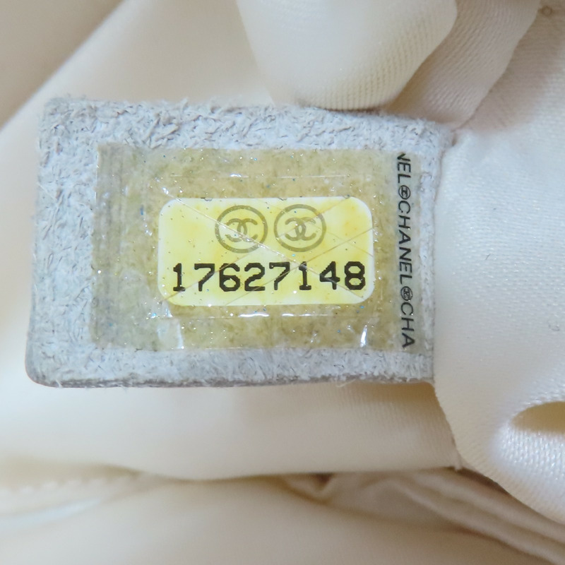 白色 菱格紋 荔枝牛皮 肩背包 銀釦【CHANEL 香奈兒】-9