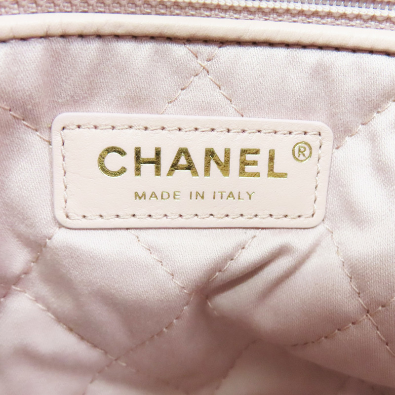 粉色 牛皮 22 肩背包【CHANEL 香奈兒】 AS3260-7