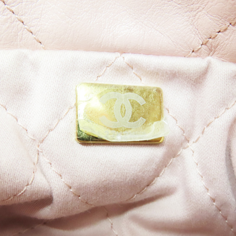 粉色 牛皮 22 肩背包【CHANEL 香奈兒】 AS3260-8