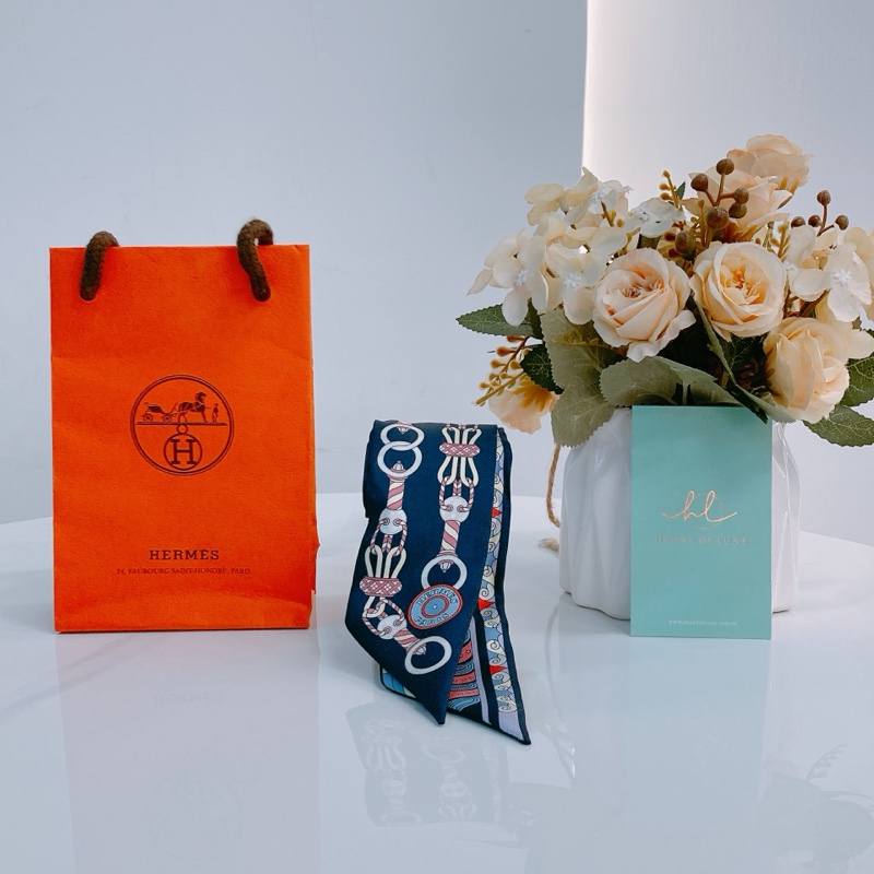 MS0509 HERMES 愛馬仕雙面圖案小絲巾TWILLY HARNAIS EN ROSACE-0