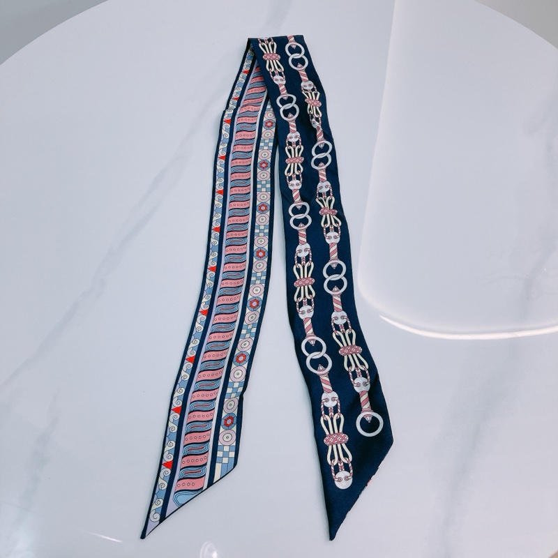 MS0509 HERMES 愛馬仕雙面圖案小絲巾TWILLY HARNAIS EN ROSACE-3