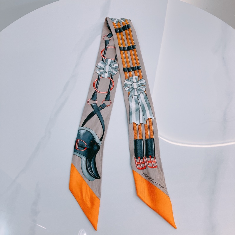 MS0511 HERMES 愛馬仕皮帶圖案小絲巾TWILLY JUMPING RIBBON-2