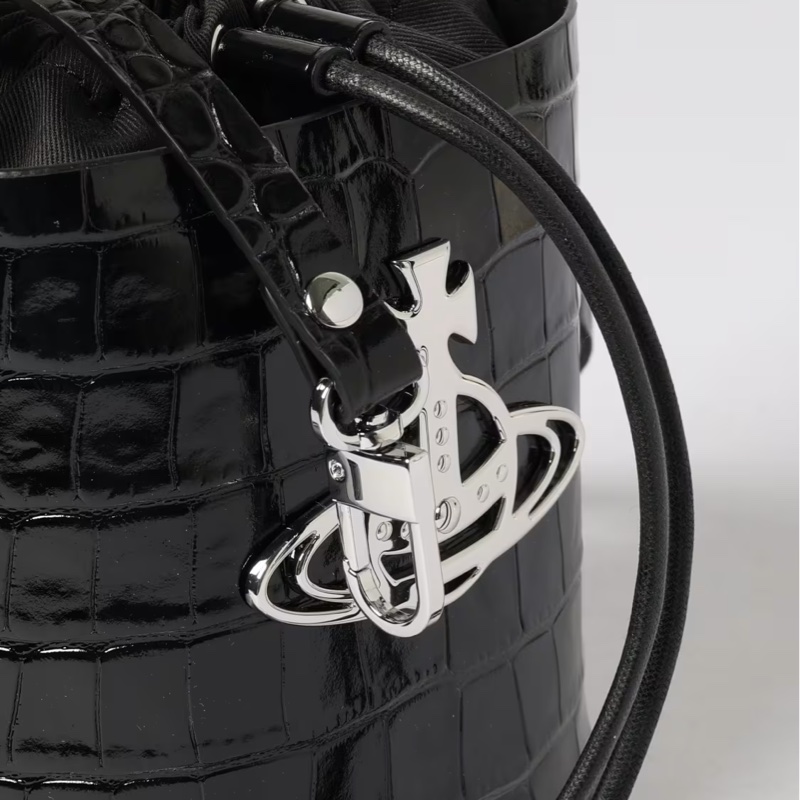 Vivienne Westwood Daisy 仿鱷魚皮紋兩用水桶包-5