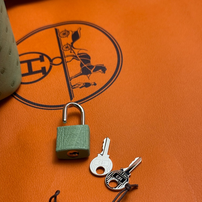 ✨【極罕珍藏】Hermès迷你micro Picotin 駝鳥皮 Picotin Micro Ostrich Vert Criquet｜專櫃級狀態✨-9