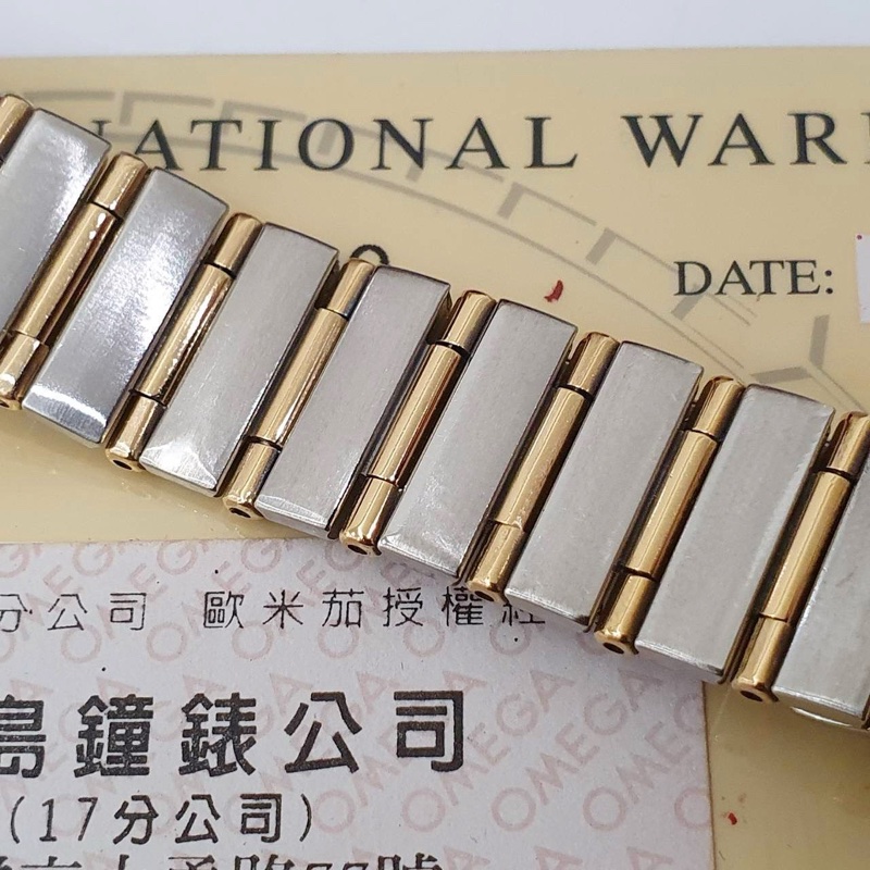 【大眾名錶】OMEGA 歐米茄 1272.30.00 星座系列 半金石英錶 白色菱格紋面盤 錶徑25.5mm B984-6