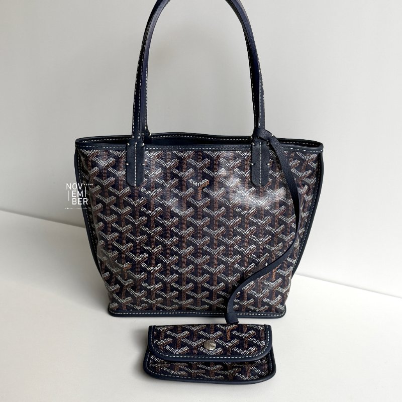 閒置新🫰🏻 Goyard 戈雅 Mini Tote Bag 深藍💙-0