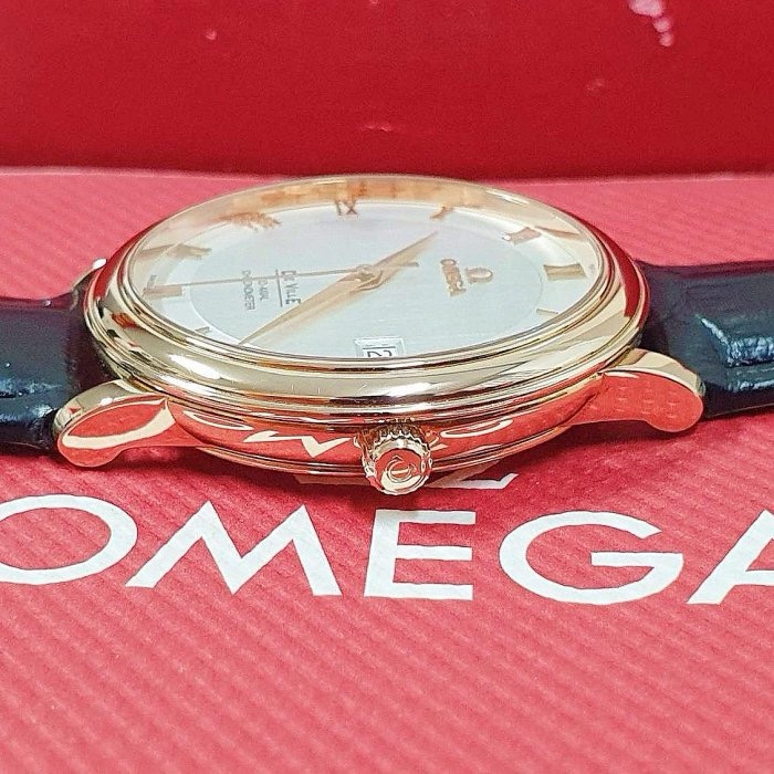 【大眾名錶】OMEGA歐米茄 4678.31.02 碟飛系列 2010/01卡 18K玫瑰金 原廠帶扣 銀白色面盤 羅馬時標 錶徑36.5mm 自動上鍊B962-5