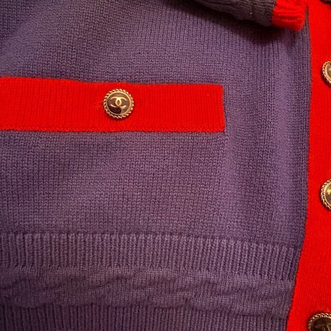 Chanel 100% cashmere經典兩口袋開襟衫-11