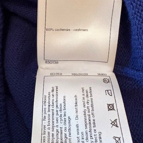 Chanel 100% cashmere經典兩口袋開襟衫-14