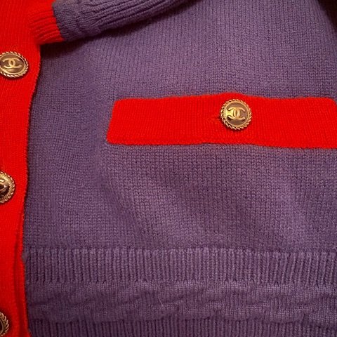 Chanel 100% cashmere經典兩口袋開襟衫-19