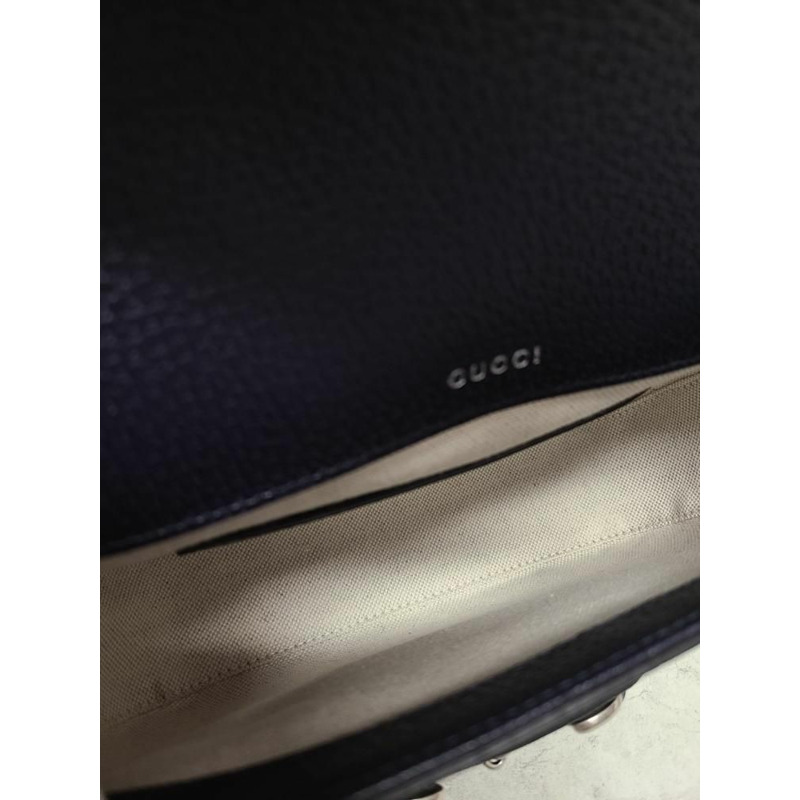 【包稅】GUCCI 藍色米色 GG Supreme 馬銜扣迷你單肩包-4