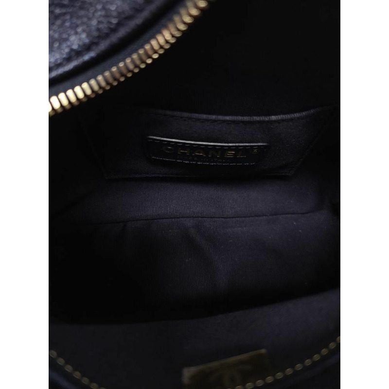 【包稅】CHANEL 海軍藍魚子醬復古金我的完美相機包帶芯片-4