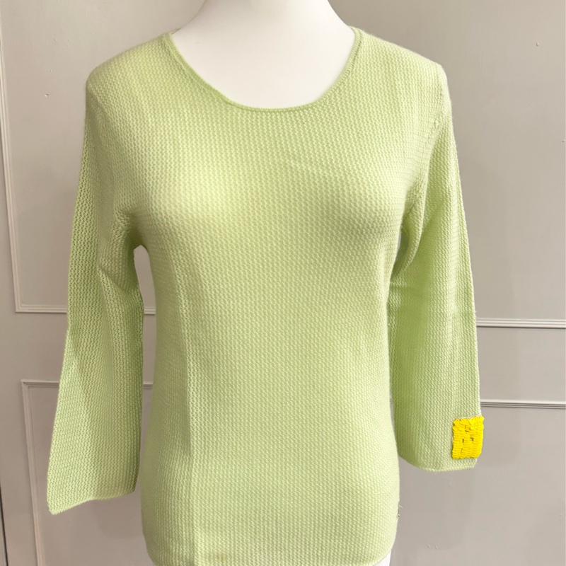《新歡舊愛》正品CHANEL香奈兒淺請蘋果綠喀什米爾羊絨毛衣-0