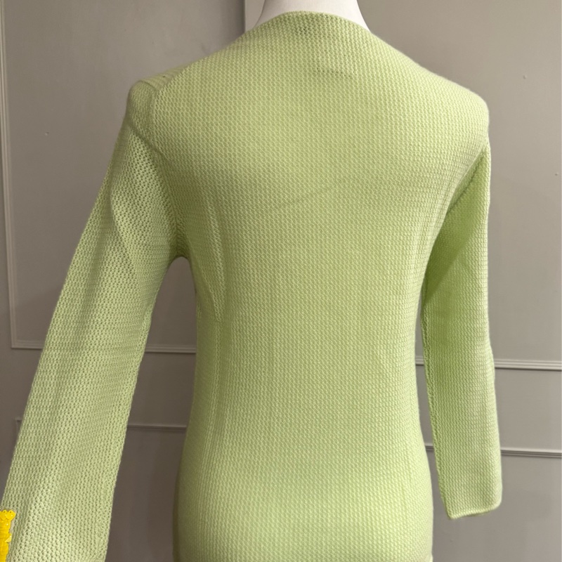 《新歡舊愛》正品CHANEL香奈兒淺請蘋果綠喀什米爾羊絨毛衣-1
