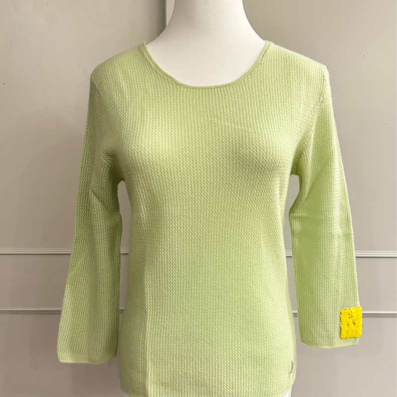 《新歡舊愛》正品CHANEL香奈兒淺請蘋果綠喀什米爾羊絨毛衣-6