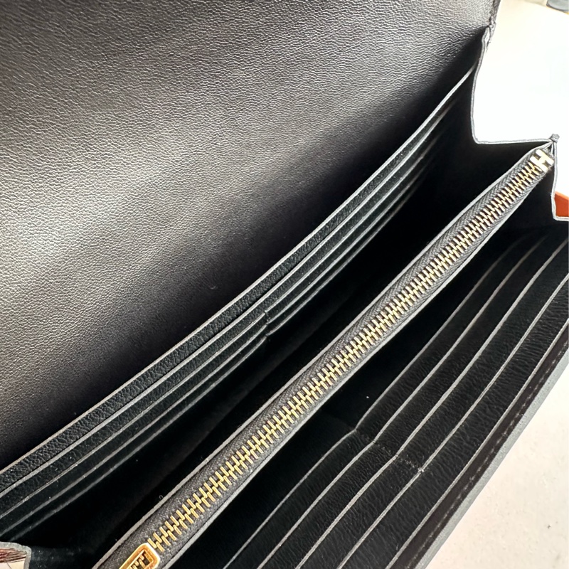 Hermes 鱷魚皮 長夾 超美 可以改成斜背包-12