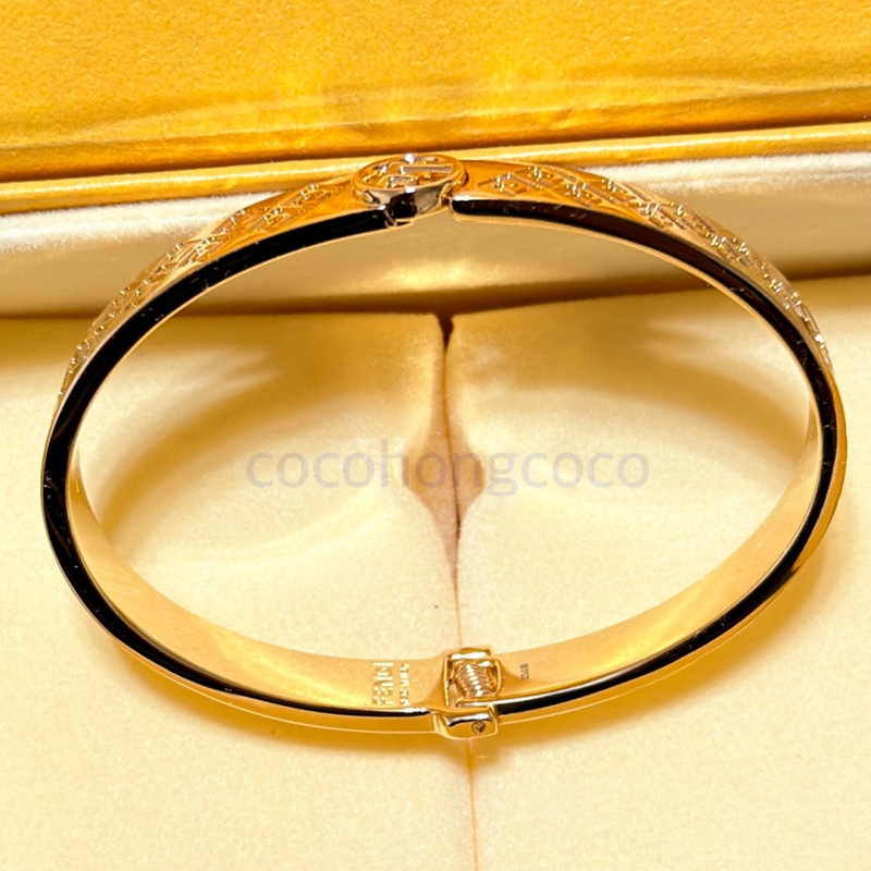 FENDI 金色金屬手環-7